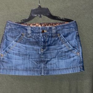 Quality Denim Micro Mini Skirt. Size 6.